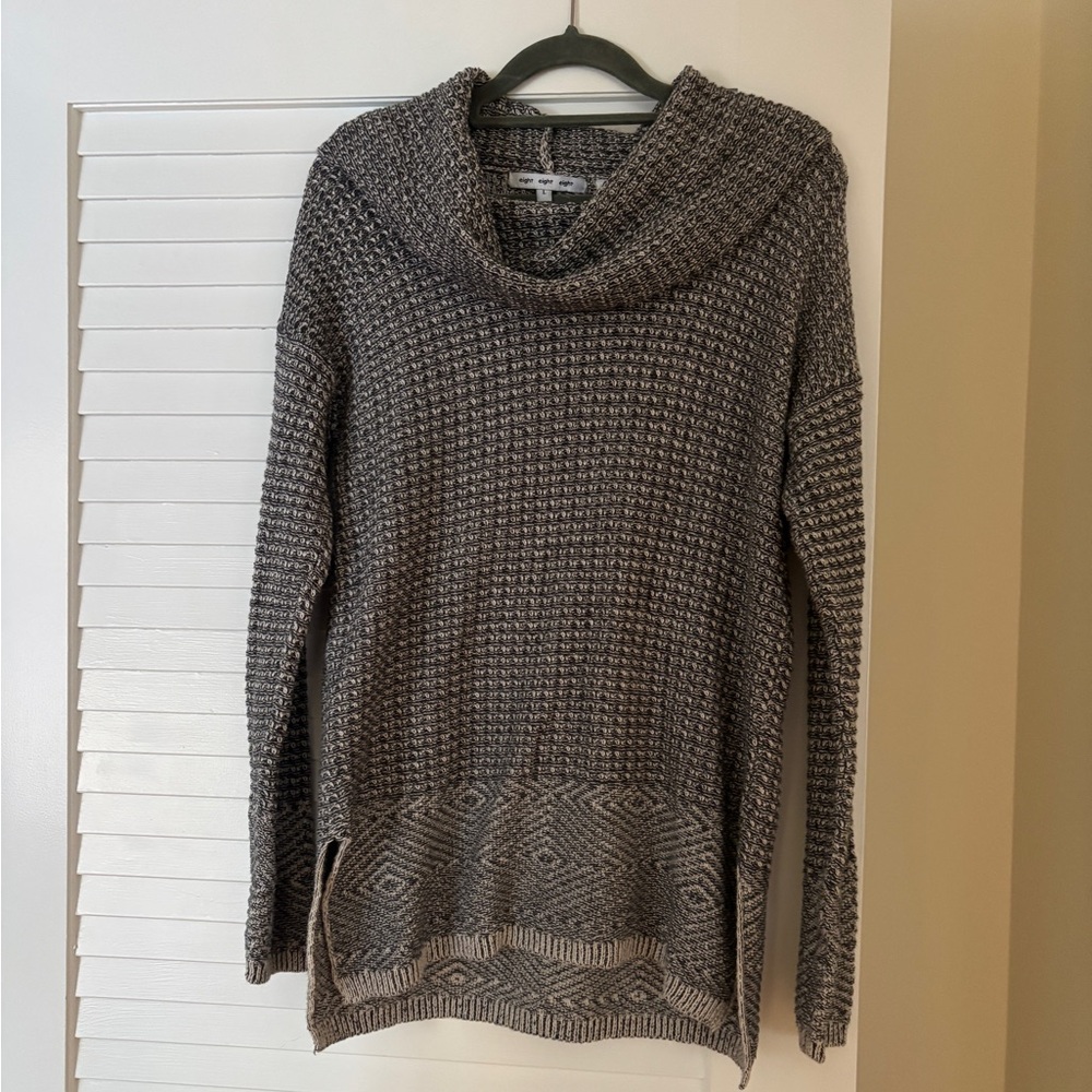 Gray Cowl Neck Sweater